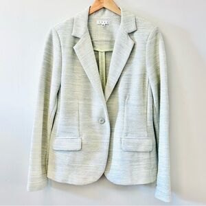 CAbi Lemon Zest Tweed Knit Blazer Jacket Cotton Stretch Women’s Sz 8